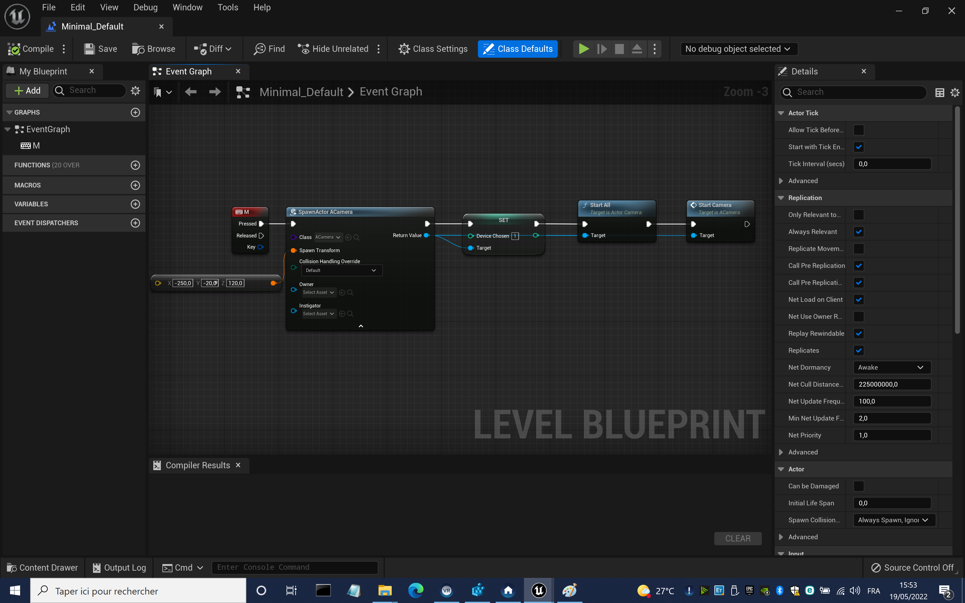 Exemple de level blueprint